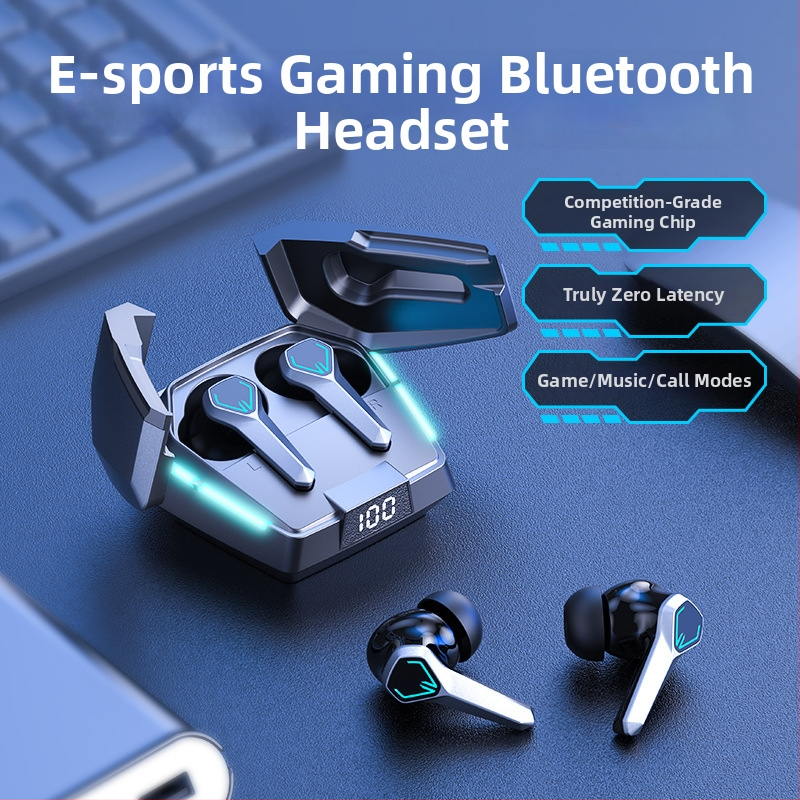 JX10 căști Bluetooth fără fir pentru gaming – model privat, latență redusă, stereo in-ear, baterie cu durată lungă