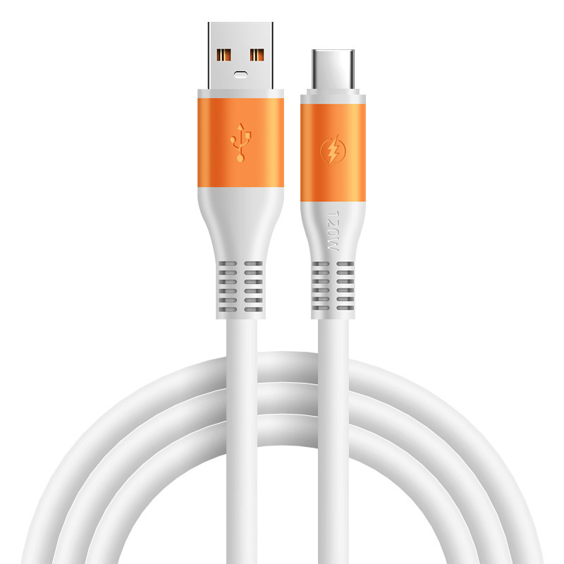 Cablu universal de încărcare cu diametrul conductorului 5,5 mm, conectori Type-C, Lightning și Micro USB – încărcare rapidă, lungime 1–2 m