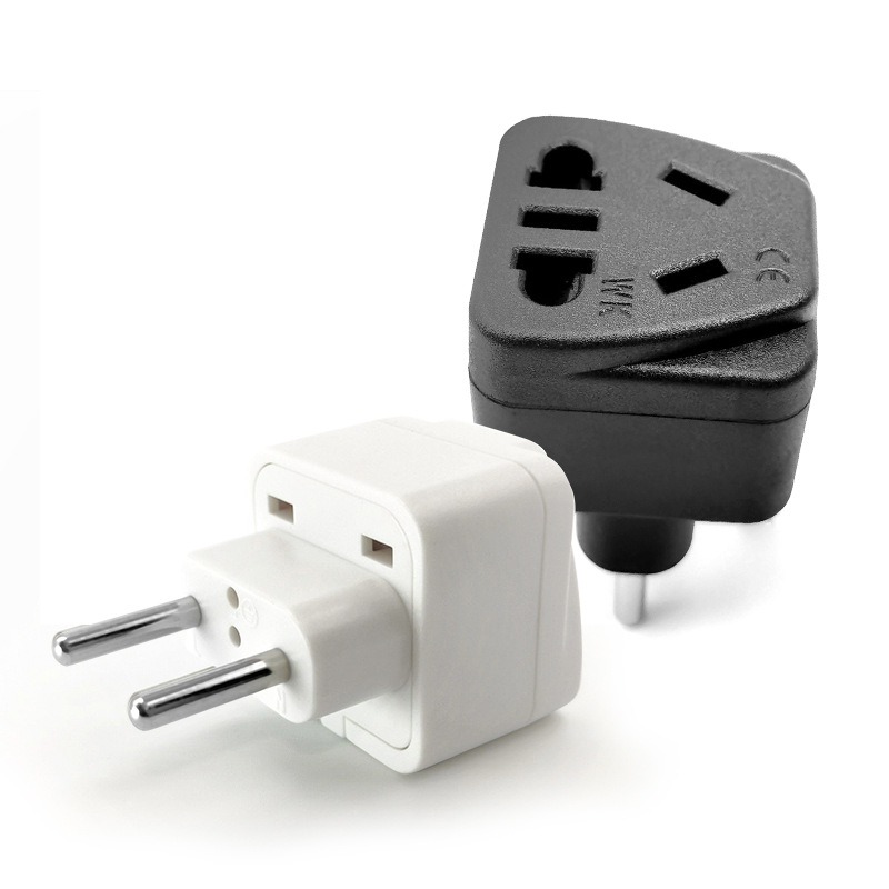 Adaptor de călătorie multifuncțional pentru prize germane și europene, cu priză cu două pini