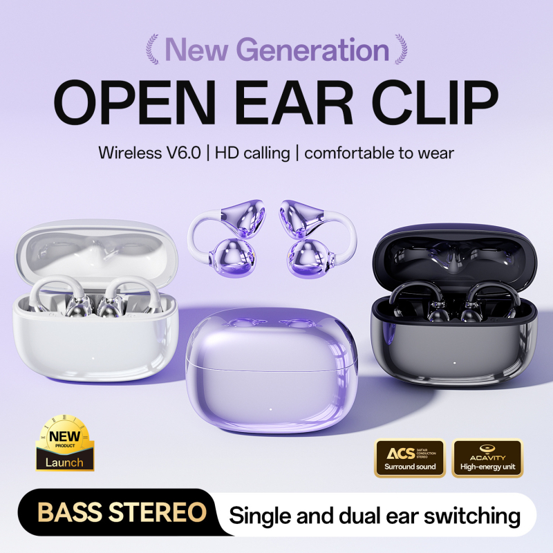 Căști in-ear clip-on M159, Bluetooth, sunet de înaltă calitate, latență redusă, durată lungă a bateriei