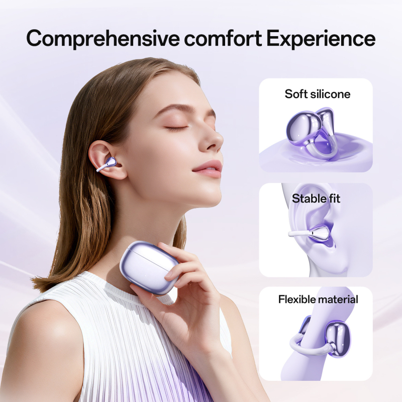 Căști in-ear clip-on M159, Bluetooth, sunet de înaltă calitate, latență redusă, durată lungă a bateriei