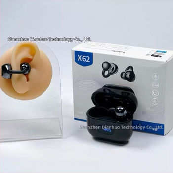 Căști Bluetooth X62 cu clips dublu pentru urechi, FreeClip2, sunet HD și afișaj nivel baterie