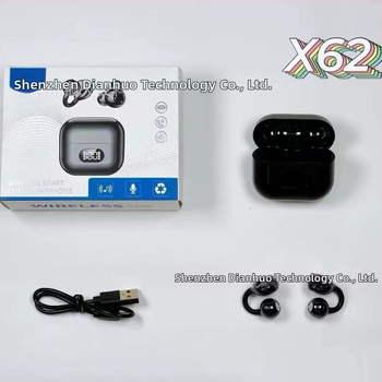 Căști Bluetooth X62 cu clips dublu pentru urechi, FreeClip2, sunet HD și afișaj nivel baterie