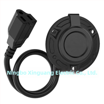 Cablu de încărcare RV american cu conector impermeabil NEMA 5-15R, priză directă 110V cu capac