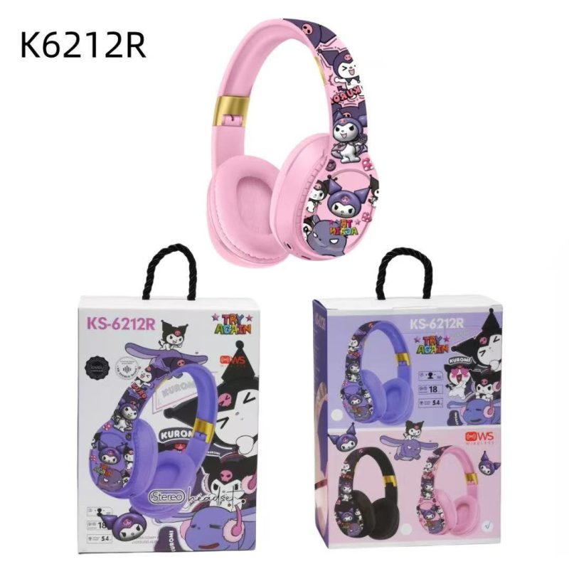 KS6212 Căști Bluetooth fără fir pentru copii, stil desen animat, sunet stereo