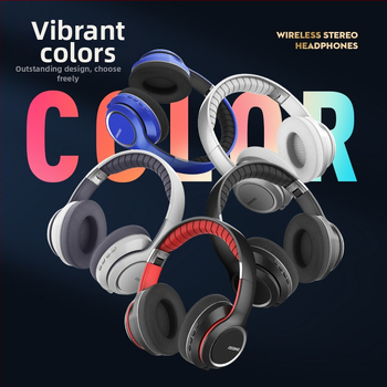 Cască Bluetooth cu model privat, over-ear, fără fir, slot pentru card, anulare zgomot, pentru gaming/esports, universală pentru telefon și laptop