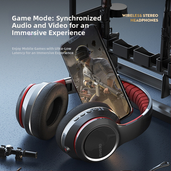 Cască Bluetooth cu model privat, over-ear, fără fir, slot pentru card, anulare zgomot, pentru gaming/esports, universală pentru telefon și laptop