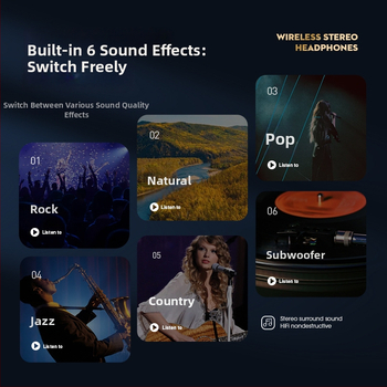 Cască Bluetooth cu model privat, over-ear, fără fir, slot pentru card, anulare zgomot, pentru gaming/esports, universală pentru telefon și laptop