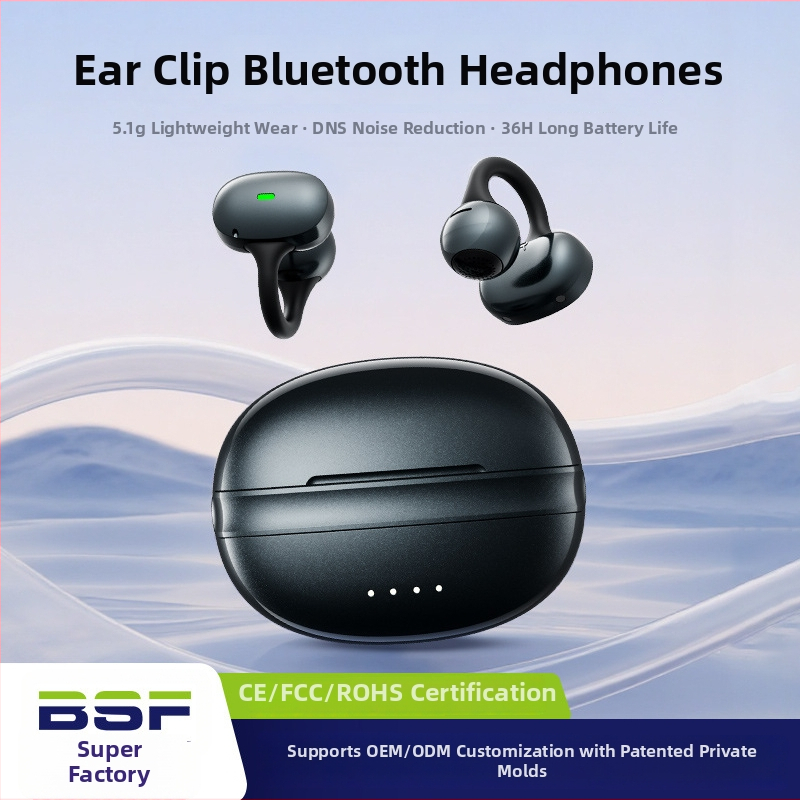 2026 Căști Bluetooth clip-on, design deschis, pentru sport, alergare și gaming