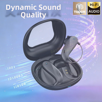 Căști Bluetooth TWS fără fir, cu anulare zgomot, design sport cu clips pentru urechi, pentru gaming