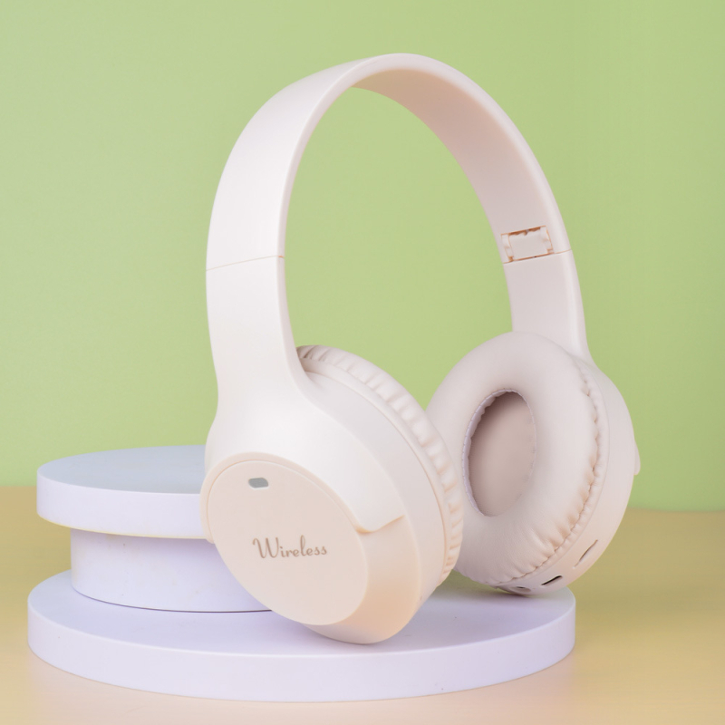 Căști Bluetooth retro cu bas Hi-Fi și suport pentru card de memorie