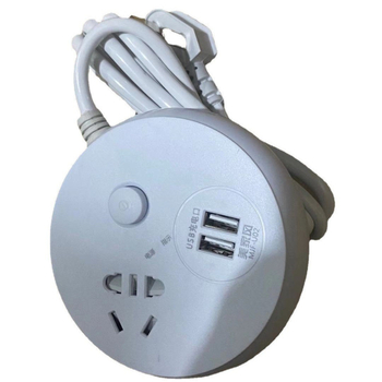 Priză rotundă inteligentă cu USB, ușă de protecție, protecție la șocuri, cadou creativ, priză cu întrerupător cablat