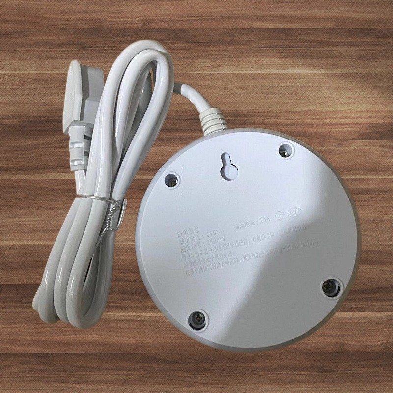 Priză rotundă inteligentă cu USB, ușă de protecție, protecție la șocuri, cadou creativ, priză cu întrerupător cablat