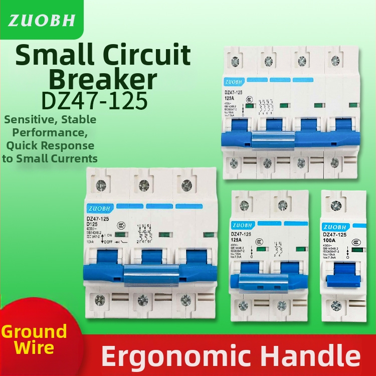 DZ47-125 întrerupător de circuit mini pentru uz casnic, 1P 2P 3P 4P, 80A 100A 125A