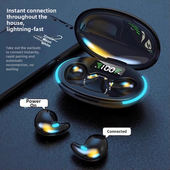 Căști Bluetooth pentru somn cu anulare activă a zgomotului, in-ear, confort pentru somnul pe o parte, izolare fonică pentru bărbați și femei
