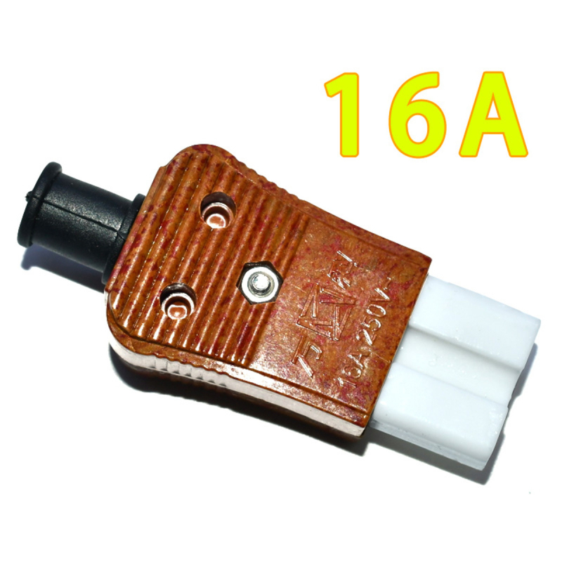 Conector ceramic cu trei pini pentru cablu de alimentare, 16A, durabil
