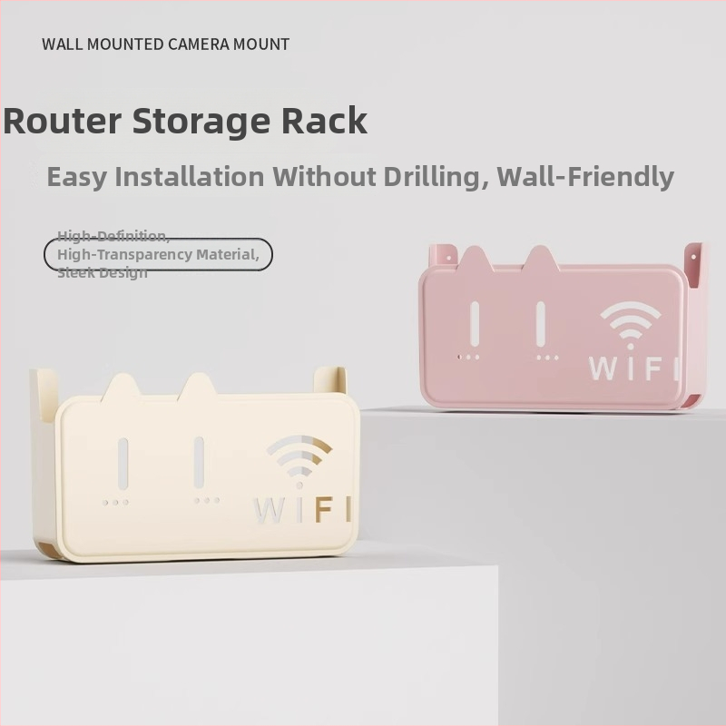 Úložný box pre WiFi router s organizáciou káblov, stolový organizér káblov, dvojvrstvový dizajn