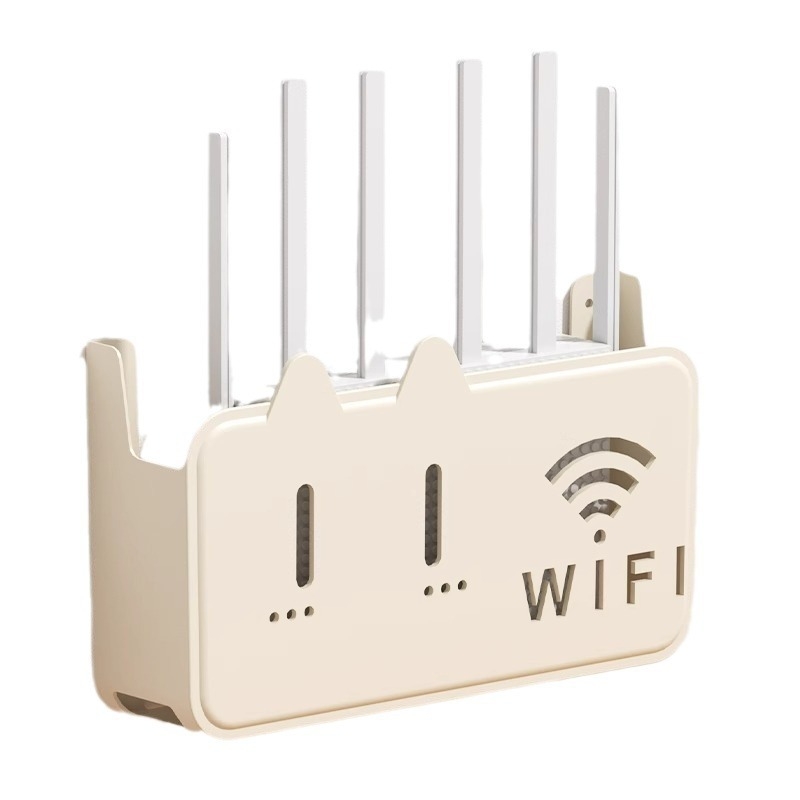 Cutie de stocare pentru router WiFi și organizator de cabluri, cu două etaje