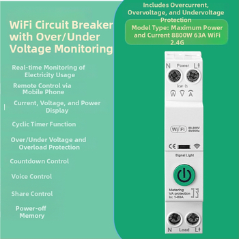Întrerupător de circuit Wi‑Fi inteligent cu control de la distanță și temporizare