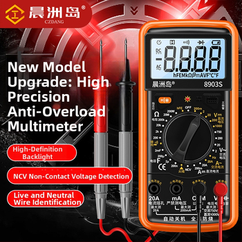 Chenzhou Island 8903S Multimetru Digital – Voltmetru AC/DC portabil, înaltă precizie, protecție anti-arzire, măsurare capacitanță, curent DC/AC, utilizare profesională