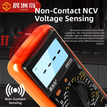 Chenzhou Island 8903S Multimetru Digital – Voltmetru AC/DC portabil, înaltă precizie, protecție anti-arzire, măsurare capacitanță, curent DC/AC, utilizare profesională