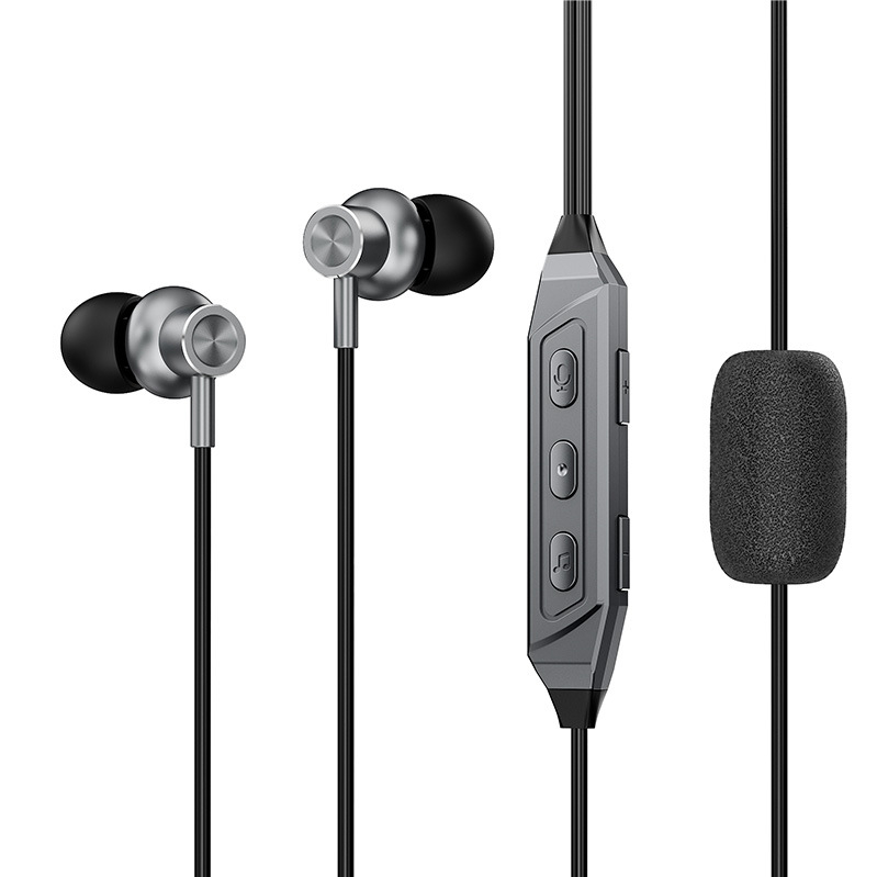 K6 căști in-ear cu fir și card de sunet încorporat pentru karaoke, jocuri, înregistrare și transmisie în direct, Type-C