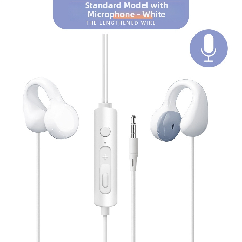 Căști cu fir clip-on, USB-C / 3,5 mm, sunet de înaltă calitate, durabile, design non-in-ear, universale pentru telefoane și calculatoare, cablu prelungit