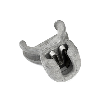 Clemă metalică pentru cablu în formă de corn cu conexiune cap de bol pentru cabluri de înaltă tensiune, accesorii galvanizate la cald, simplu și dublu