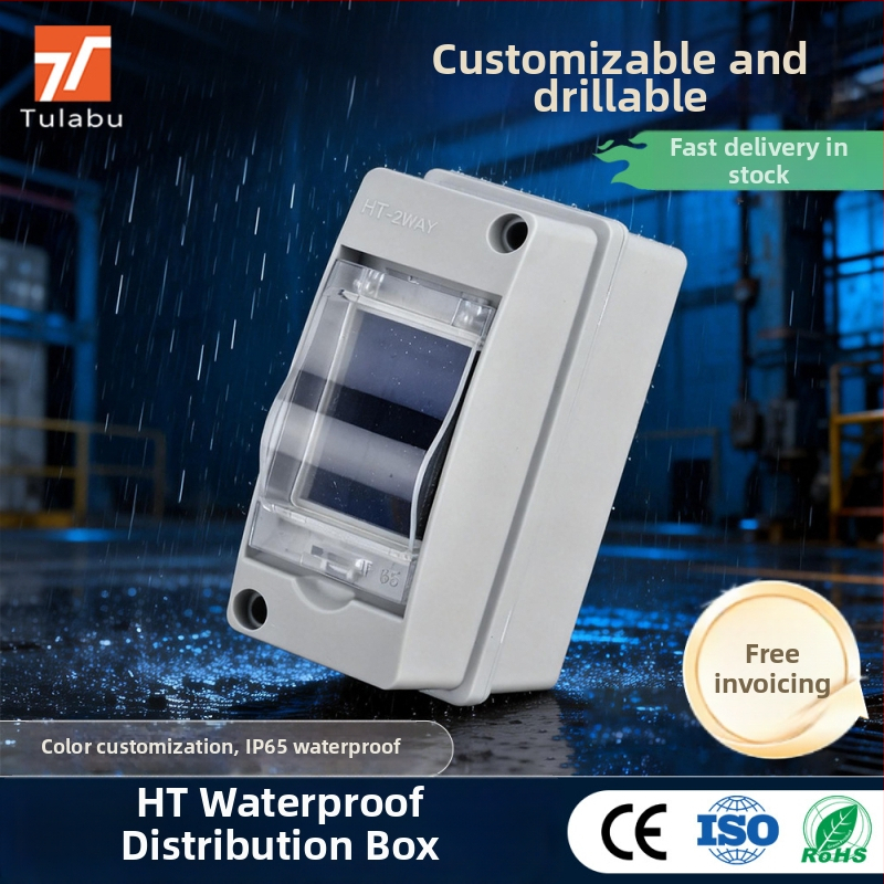 Cutie de distribuție externă compactă IP65, 2 circuite, ABS, pentru întrerupătoare