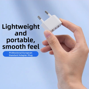 Adaptor priză UE către SUA, 4.0 mm, de la două contacte rotunde la două contacte plate