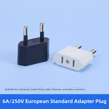 Adaptor priză UE către SUA, 4.0 mm, de la două contacte rotunde la două contacte plate