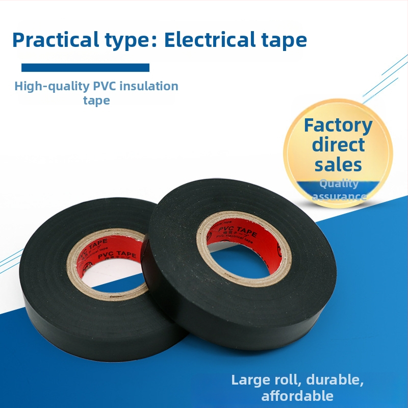 Bandă izolatoare PVC pentru electricitate, impermeabilă, cu o singură față, 30 m lungime, 16 mm lățime, adeziv pe bază de cauciuc, multicoloră