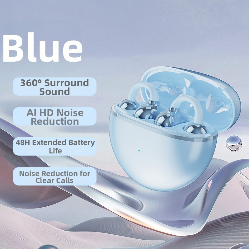 Q70 2025 Căști Bluetooth cu clips pentru urechi, anulare zgomot, pentru sport, durată lungă a bateriei, sunet de înaltă calitate