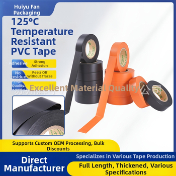 Bandă PVC pentru electricieni, rezistență la 125°C, grosime sporită, rezistentă la uzură, aderență înaltă, fără urme, negru și portocaliu, pentru cabluri