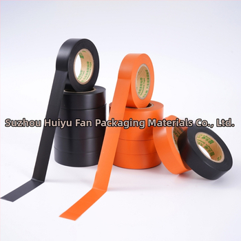 Bandă PVC pentru electricieni, rezistență la 125°C, grosime sporită, rezistentă la uzură, aderență înaltă, fără urme, negru și portocaliu, pentru cabluri