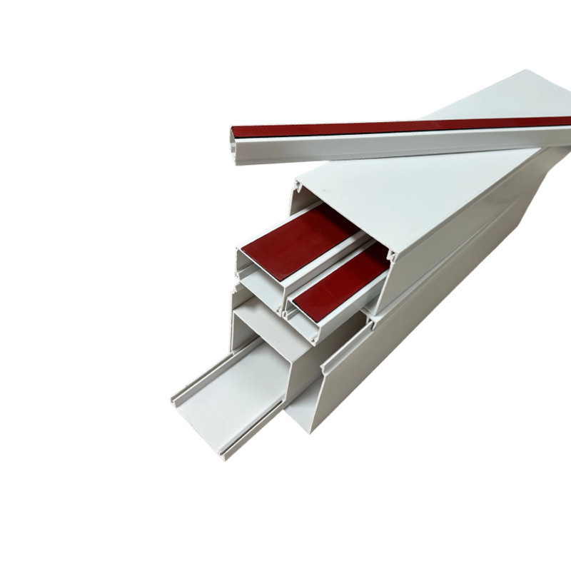 Canal PVC pătrat pentru cabluri, autoadeziv, montaj pe pereți, 16x16–75x75 mm