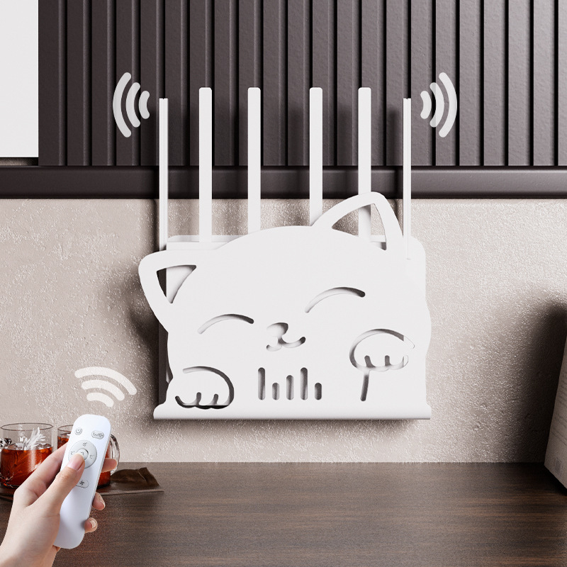 Cutie de depozitare pentru router, montaj pe perete, organizare cabluri fără găuri