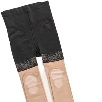 Colanți cu căptușeală din dantelă și șorțuri de siguranță integrate, pentru primăvară și toamnă, grosime medie, nylon, ridicare șolduri