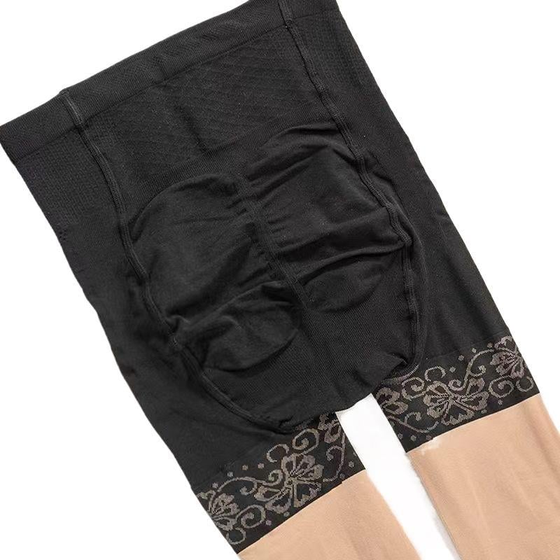 Colanți cu căptușeală din dantelă și șorțuri de siguranță integrate, pentru primăvară și toamnă, grosime medie, nylon, ridicare șolduri