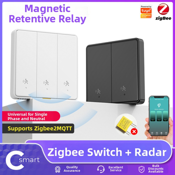 Întrerupător de perete Zigbee cu senzor radar, telecomandă și temporizator de prezență