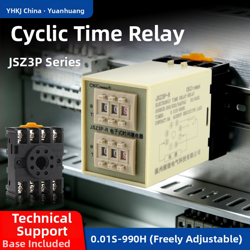 JSZ3P-R ST3P-R ST5P-R releu electronic de timp ciclic, precizie înaltă, 220V, cu bază