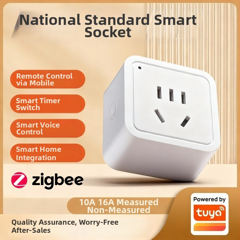 Priză Zigbee inteligentă 10A/16A, standard național cu 5 pini, temporizator
