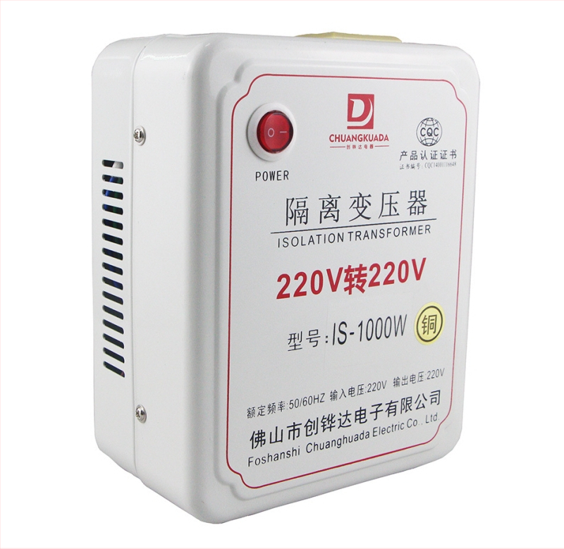 Transformator de izolație monofazat, 1000W, raport 1:1, 220V–220V, înfășurări din cupru pur, nucleu inelar