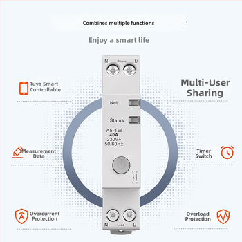 Comutator WiFi inteligent cu metru de energie, întrerupător de circuit cu temporizator și control de la distanță prin telefon mobil