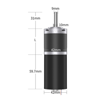 42GAY-4260 Motor DC fără peri cu reductor planetar, 12V/24V micro motor