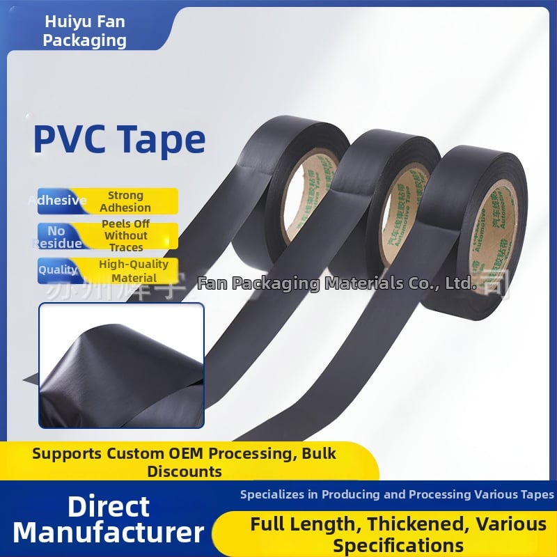 Bandă PVC pentru conducte electrice și țevi de canalizare, neagră, 50 mm x 20 m