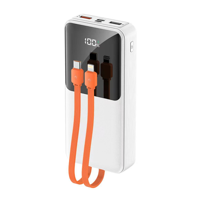 Baterie externă cu cablu încorporat, încărcare rapidă 22,5W, capacitate mare 10000/20000mAh