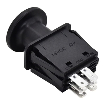 Comutator pentru mașină de tuns iarba cu cap de ciupercă, PTO, industrial, galben, 5-Pin 6-Pin 7-Pin 8-Pin, roșu/negru