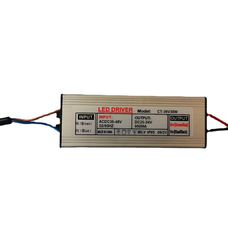 Sursă LED cu tensiune redusă, curent constant, 30W, intrare 36V AC/DC, izolată, impermeabilă, garanție 5 ani