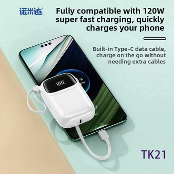 Power bank mobil certificat 3C cu cablu încorporat, încărcare rapidă 120W + PD20W, afișaj digital, 10000mAh, compact portabil